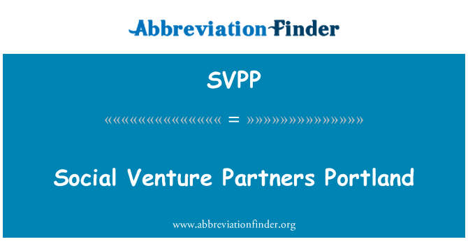 SVPP: Portland patnè Entreprise sosyal