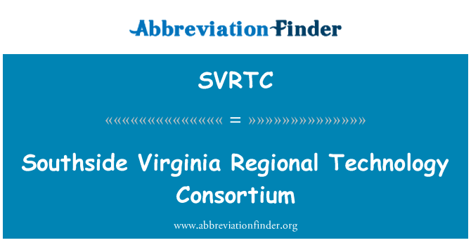 SVRTC: Southside Virginia regionální Technology Consortium