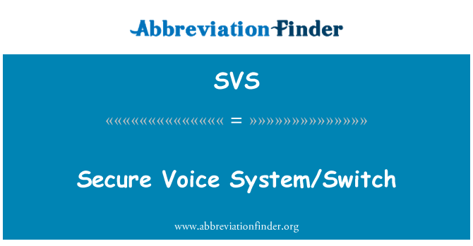 SVS: Säker röst System/Switch