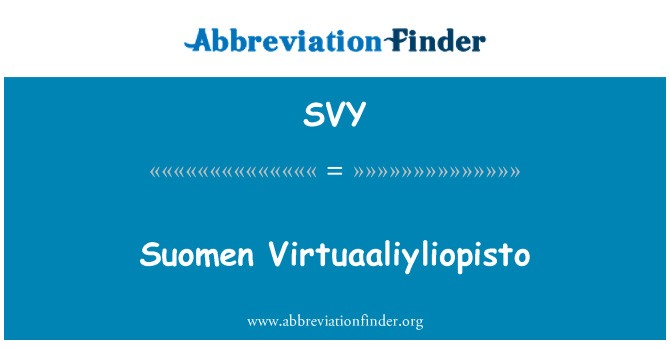SVY: Suomen Virtuaaliyliopisto