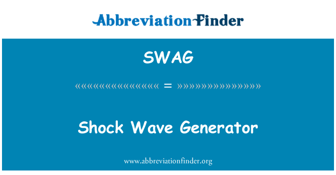 SWAG: Udarni val Generator