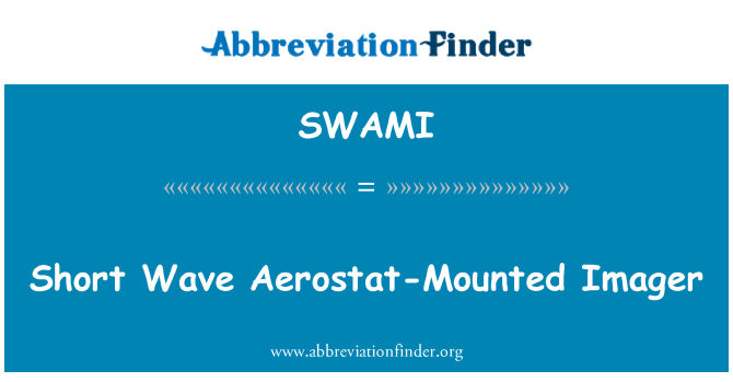 SWAMI: Krótki fali montowane Aerostat Imager