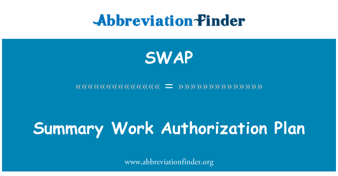 SWAP: Pjan ta ' l-awtorizzazzjoni fil-qosor tax-xogħol
