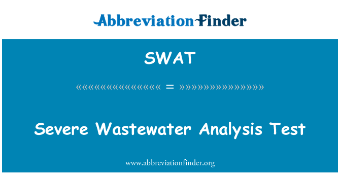 SWAT: It-Test ta ' l-analiżi Wastewater severi