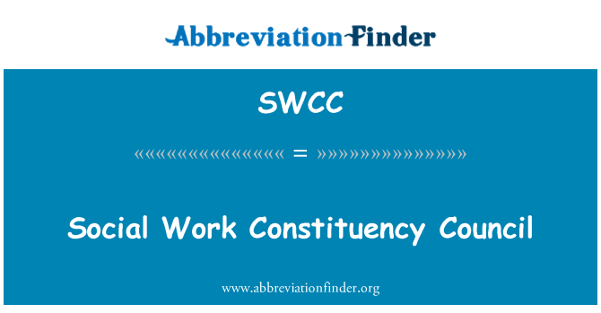 SWCC: Social Work Constituency Council