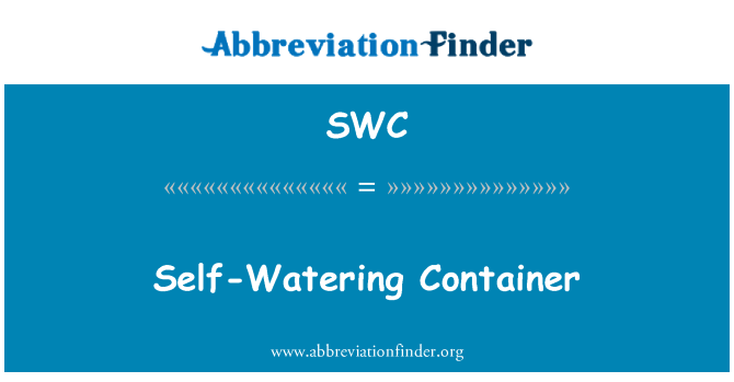 SWC: Contenitore di auto-irrigazione