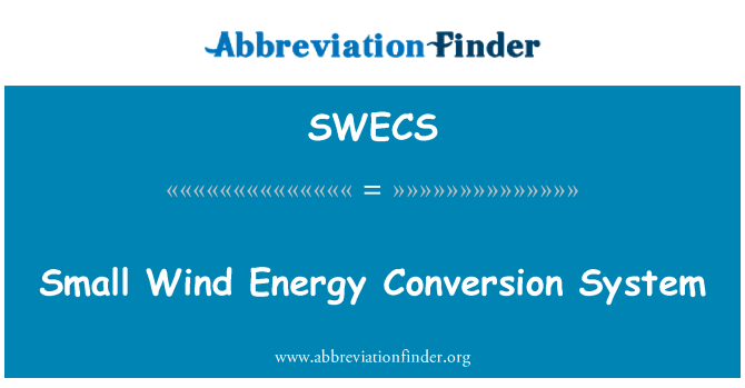 SWECS: Malé větrné energie konverzní systém