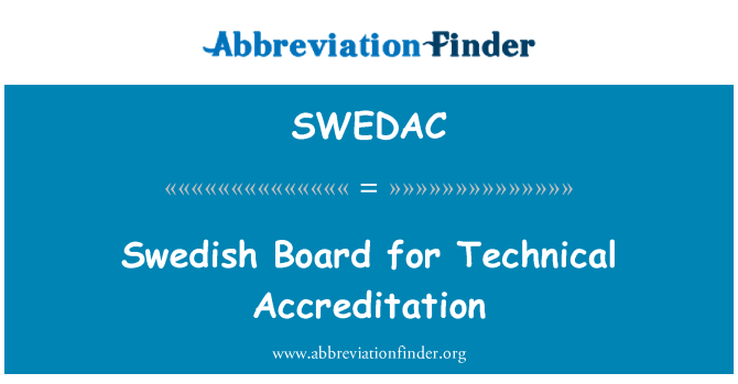 SWEDAC: Conseil suédois pour l'agrément technique