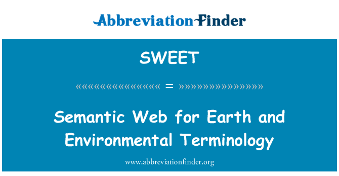 SWEET: Sémantický Web pro zemi a ekologické terminologie