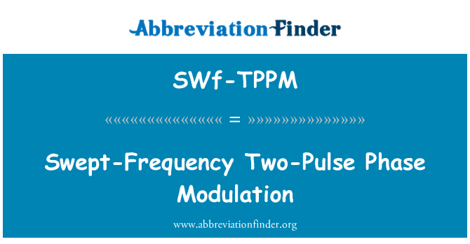 SWf-TPPM: Prehnala frekvencie dvoch-Pulse fázovej modulácie