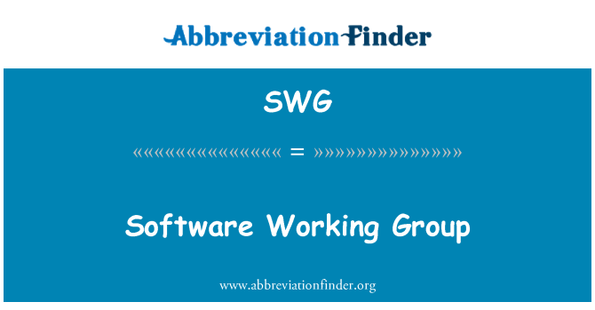 SWG: Software pracovní skupina