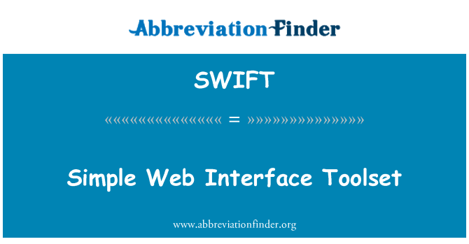 SWIFT: Toolset ta ' l-Interface tal-Web sempliċi