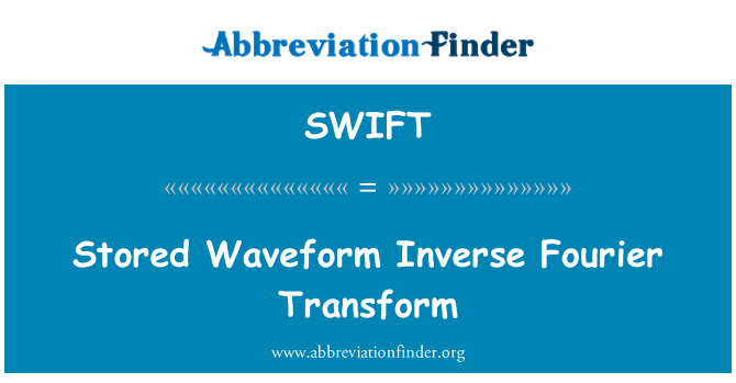 SWIFT: Maħżuna Fourier transform inversa mewġa