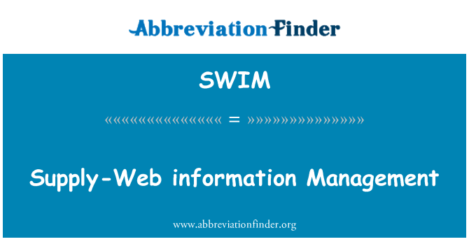 SWIM: Supply-Web information Management