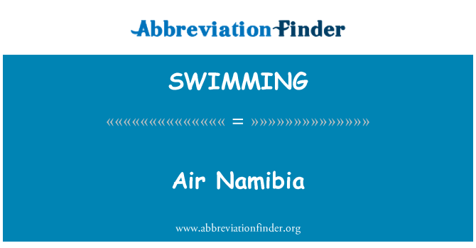 SWIMMING: Namibi de lè