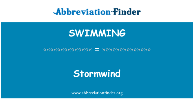 SWIMMING: Stormwindu