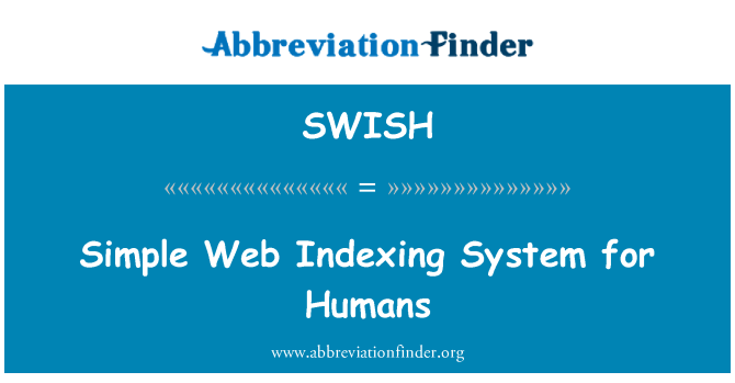 SWISH: Enkel Web indeksering System for mennesker