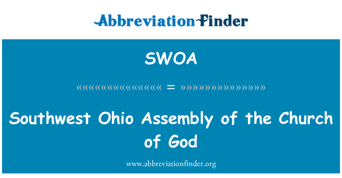SWOA: 美国俄亥俄州西南的神的教会的程序集