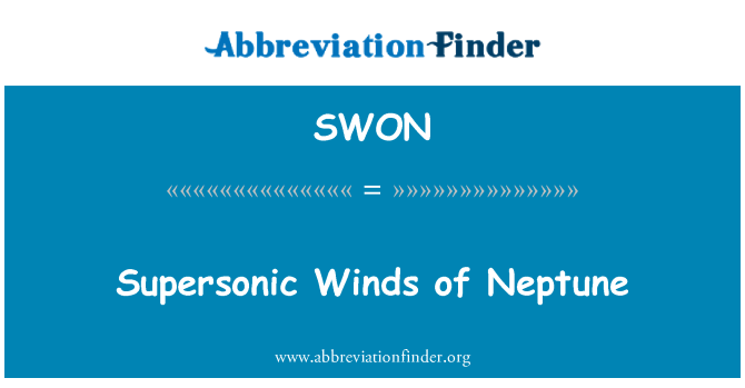SWON: Supersonique gwo van yo Neptune