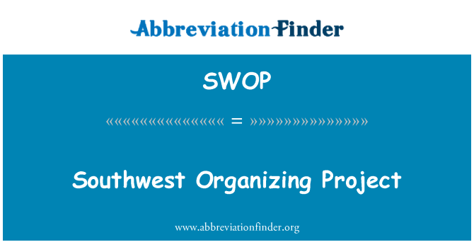 SWOP: Uspořádání projektu na jihozápad