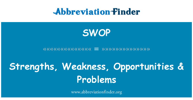 SWOP: Styrke, svakhet, muligheter & problemer