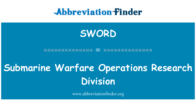 SWORD: ฝ่ายวิจัยการดำเนินงานสงครามใต้น้ำ