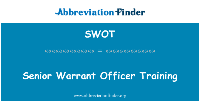 SWOT: Hyfforddiant uwch swyddog gwarant