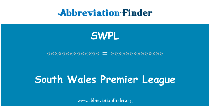 SWPL: South Wales Premier League