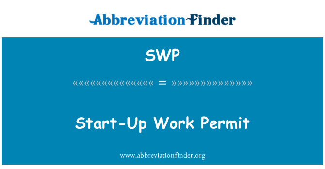 SWP: Start-Up delovno dovoljenje