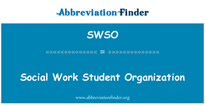 SWSO: Sociální práce studentské organizace