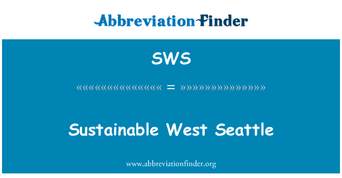 SWS: Udržitelné West Seattle