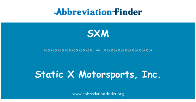 SXM: ثابت X رياضة السيارات، وشركة