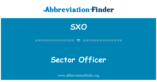 SXO: Сектор офіцер