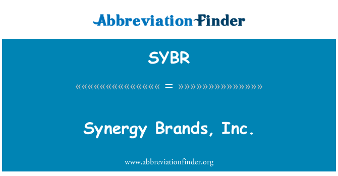 SYBR: Sinergia Brands, Inc.