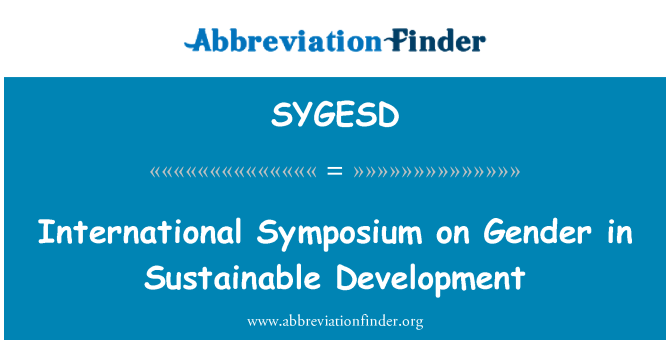 SYGESD: Symposium entènasyonal sou idantite senksyèl nan devlòpman Durable