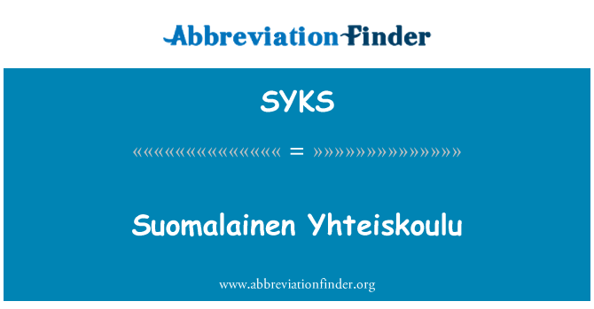 SYKS: Suomalainen Yhteiskoulu