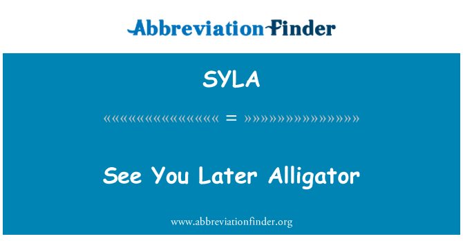 SYLA: آپ بعد ازاں مگرمچھ کو دیکھ
