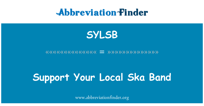 SYLSB: Support Your Local Ska Band