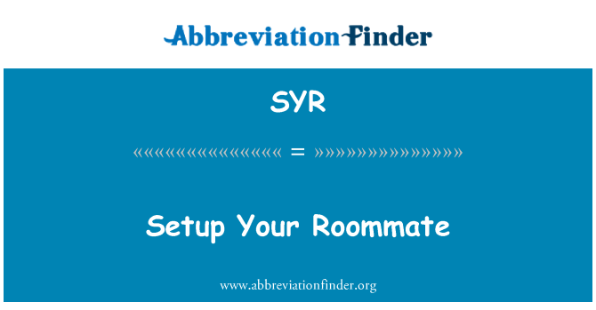 SYR: Konfigurera din rumskompis
