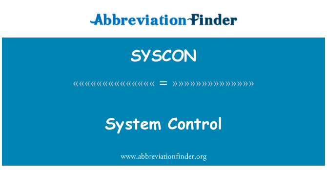 SYSCON: 系統控制