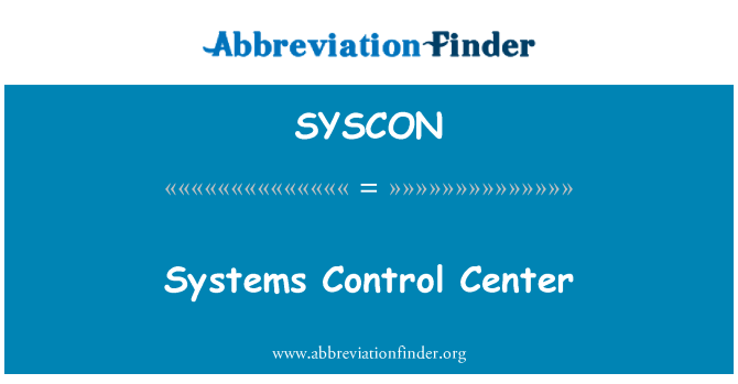 SYSCON: نظام کنٹرول سینٹر