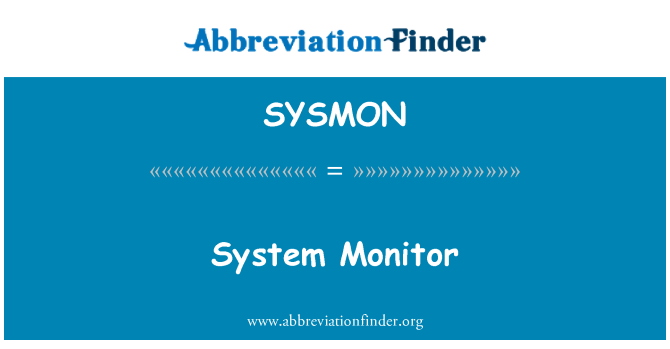 SYSMON: Nadzornik sistema