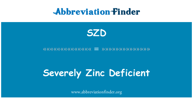 SZD: Greument Zinc deficients