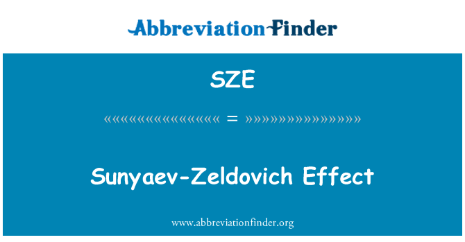 SZE: Kesan Sunyaev-Zeldovich