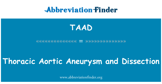 TAAD: Hrudní aorty a disekce