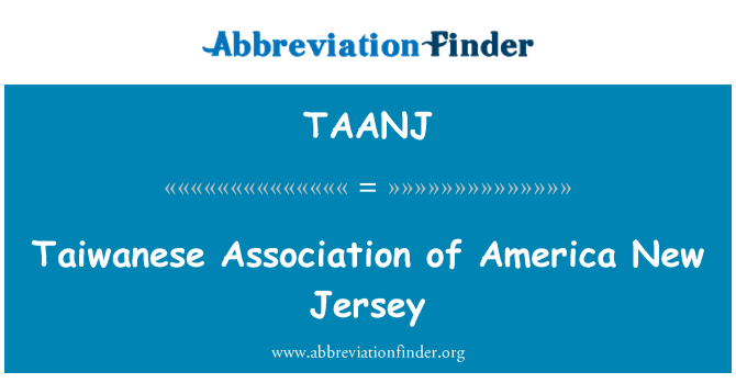 TAANJ: Asociaţia taiwanez de Americii New Jersey