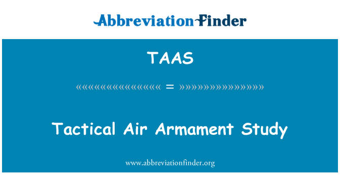 TAAS: Estudio de armamento aéreo táctico