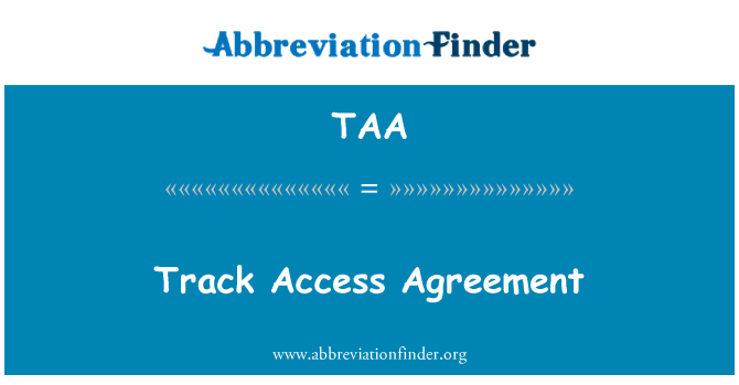 TAA: Acord d'accés de pista