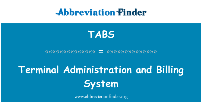 TABS: 终端管理和计费系统