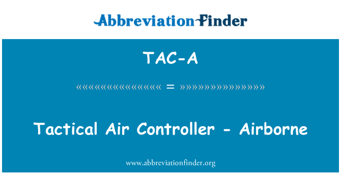 TAC-A: Tactical Air Controller - luftbårne